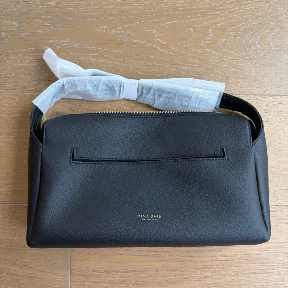 Mina Baie Black Leather Stroller Caddy